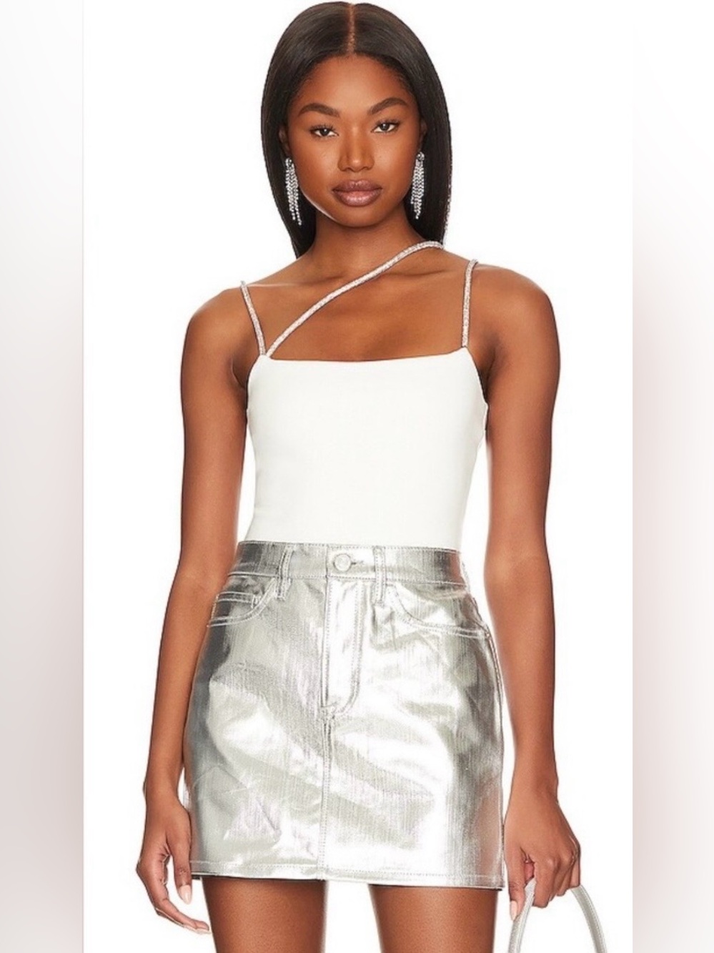 Lovers + Friends Julie bodysuit S white NWOT